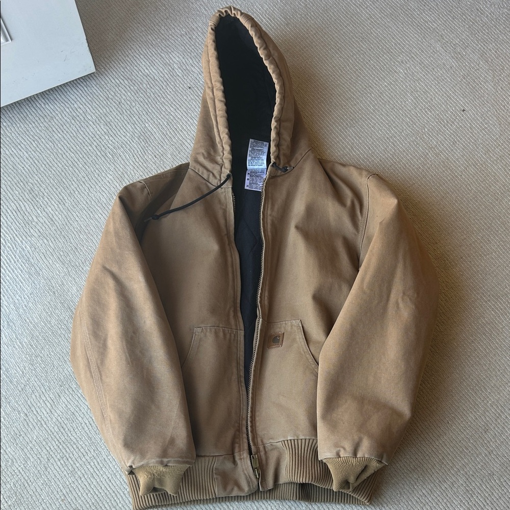 Carhartt Brown Duck Canvas Hooded Jacket